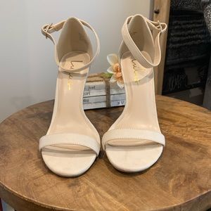 Tan Suede open toe shoe